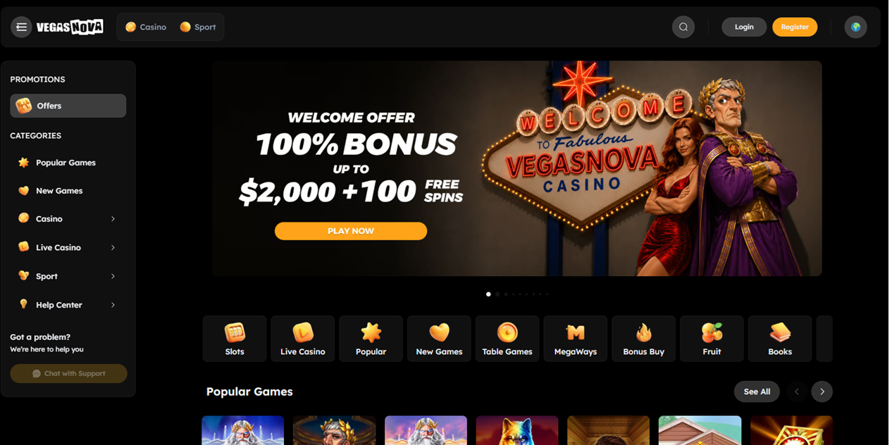 VegasNova casino review